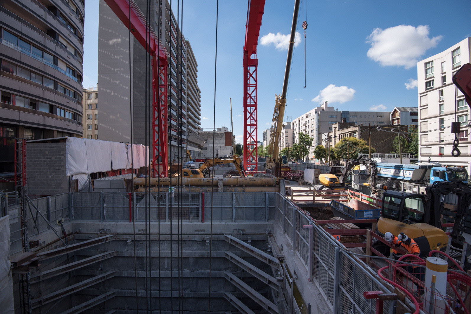 Photo du chantier de la Gare Maison-Blanche Paris XIIIe, en juillet 2020