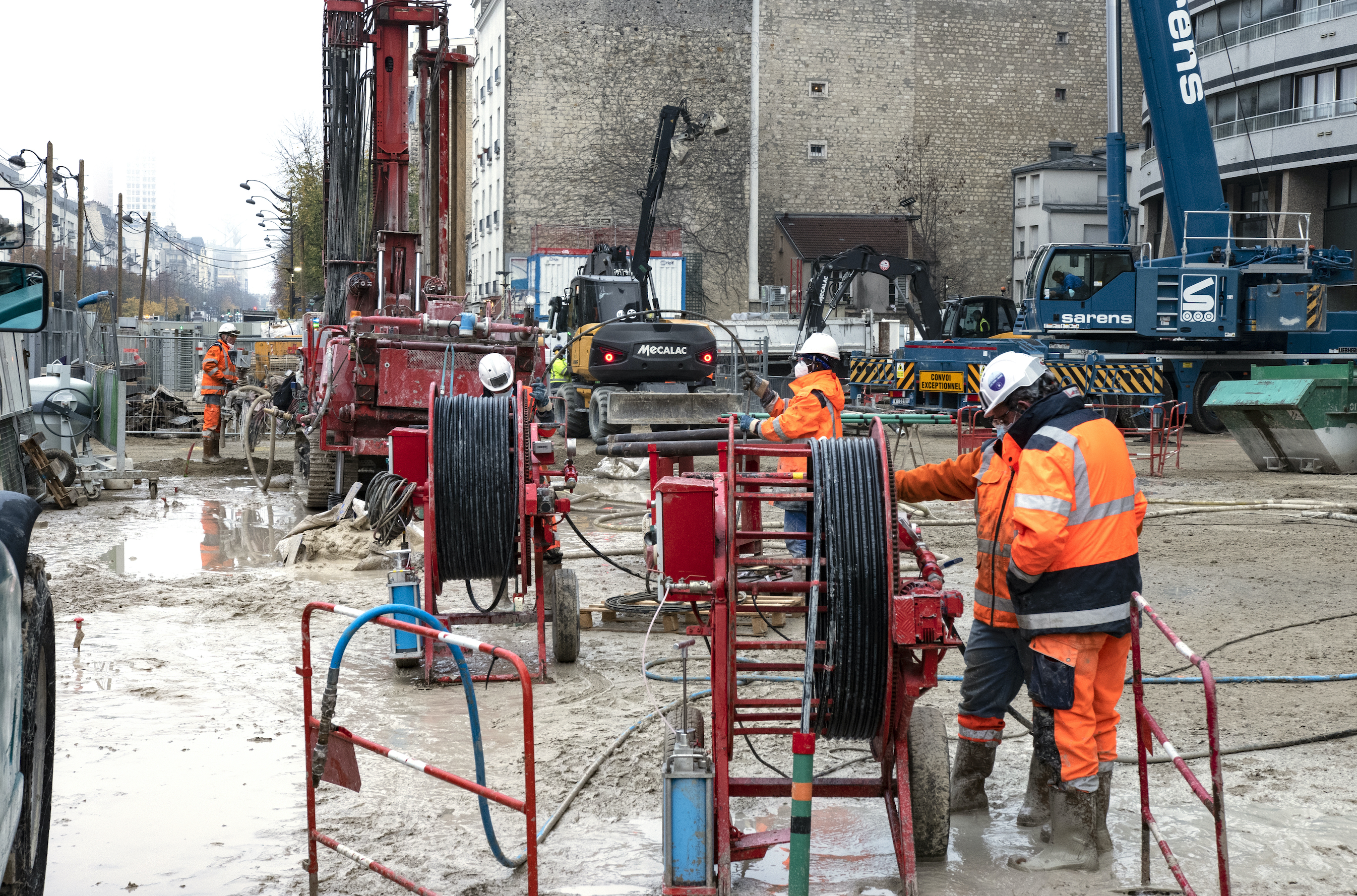 Photo du chantier de la gare Maison-Blanche Paris XIIIe en novembre 2020