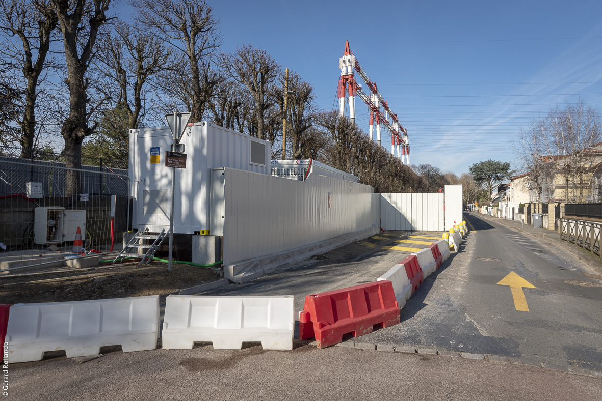 Photo du chantier de l'ouvrage Petit le Roy rue du Lieutenant Petit le Roy, à Chevilly-Larue (prise en février 2019)