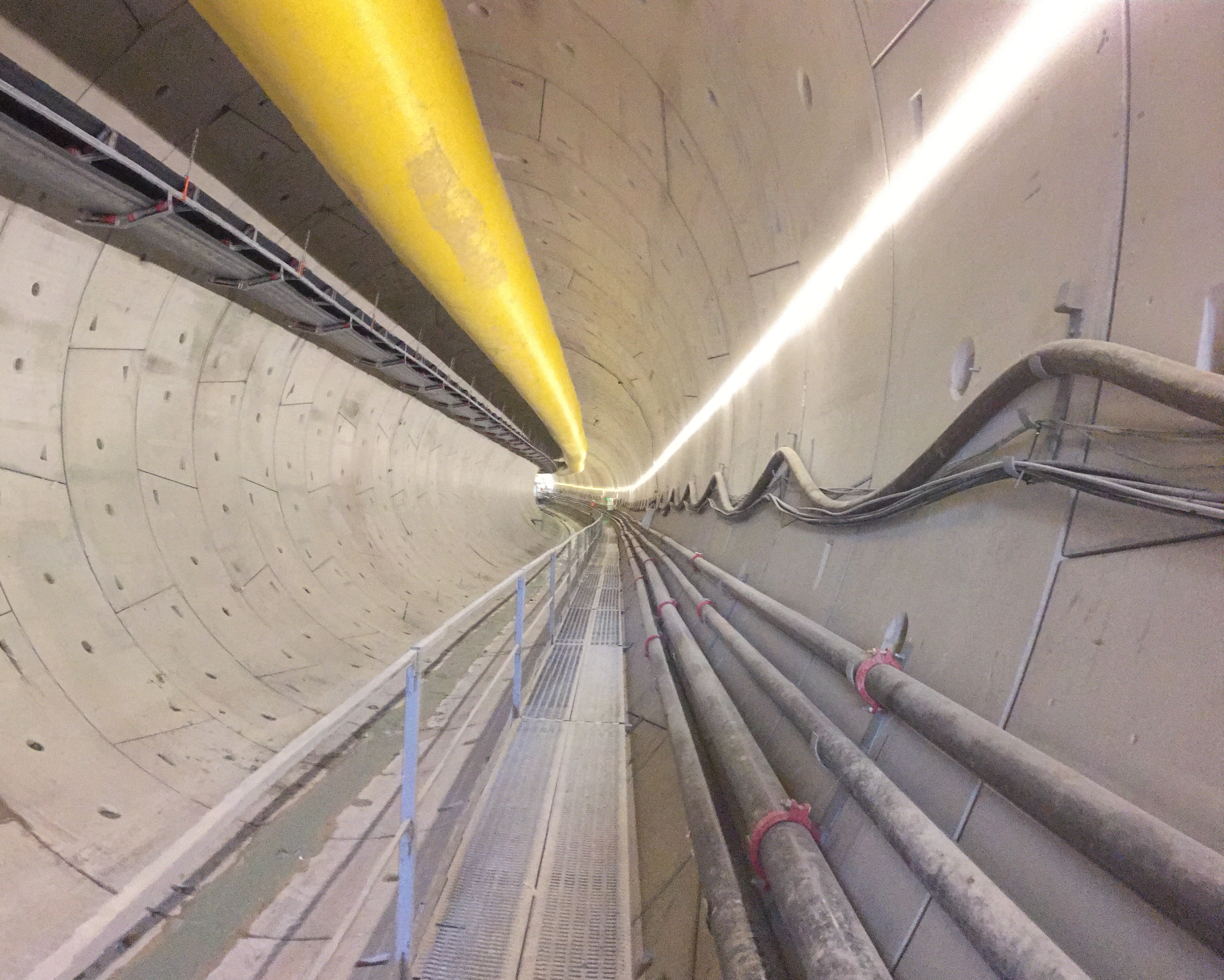 Photo du tunnel réalisé du prolongement de la ligne 14 Sud