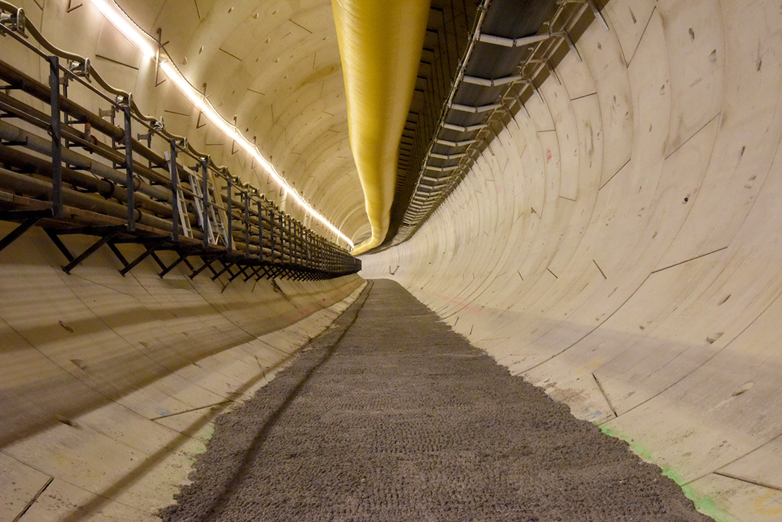 Photo du tronçon de tunnel réalisé entre l'ouvrage Marcel Sembat et la gare Kremlin-Bicêtre Hôpital