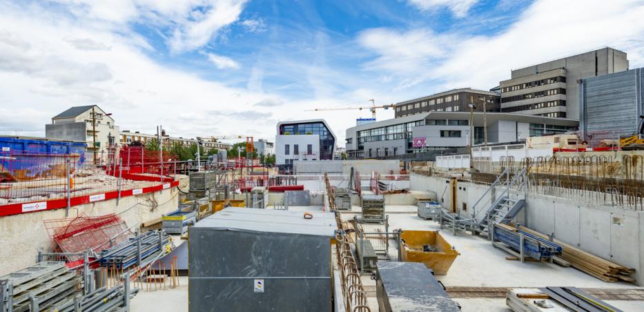 Photo du chantier de la Gare Kremlin-Bicêtre Hôpital, en août 2020