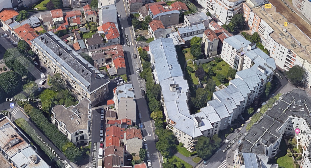 Vue aérienne de la rue Gambetta